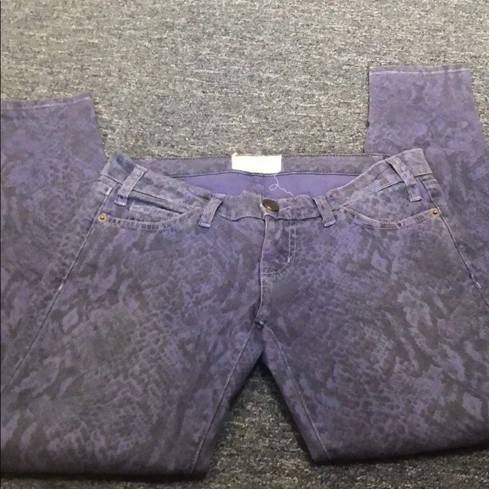 Current Elliott purple snake print Jeans Size 25